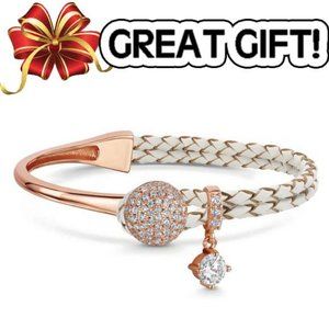 NEW Infinity & Co Leather Bracelet & Earrings Set